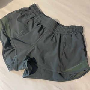 Green Lululemon Hotty Hot Shorts